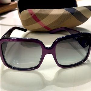 Purple Burberry sunglasses